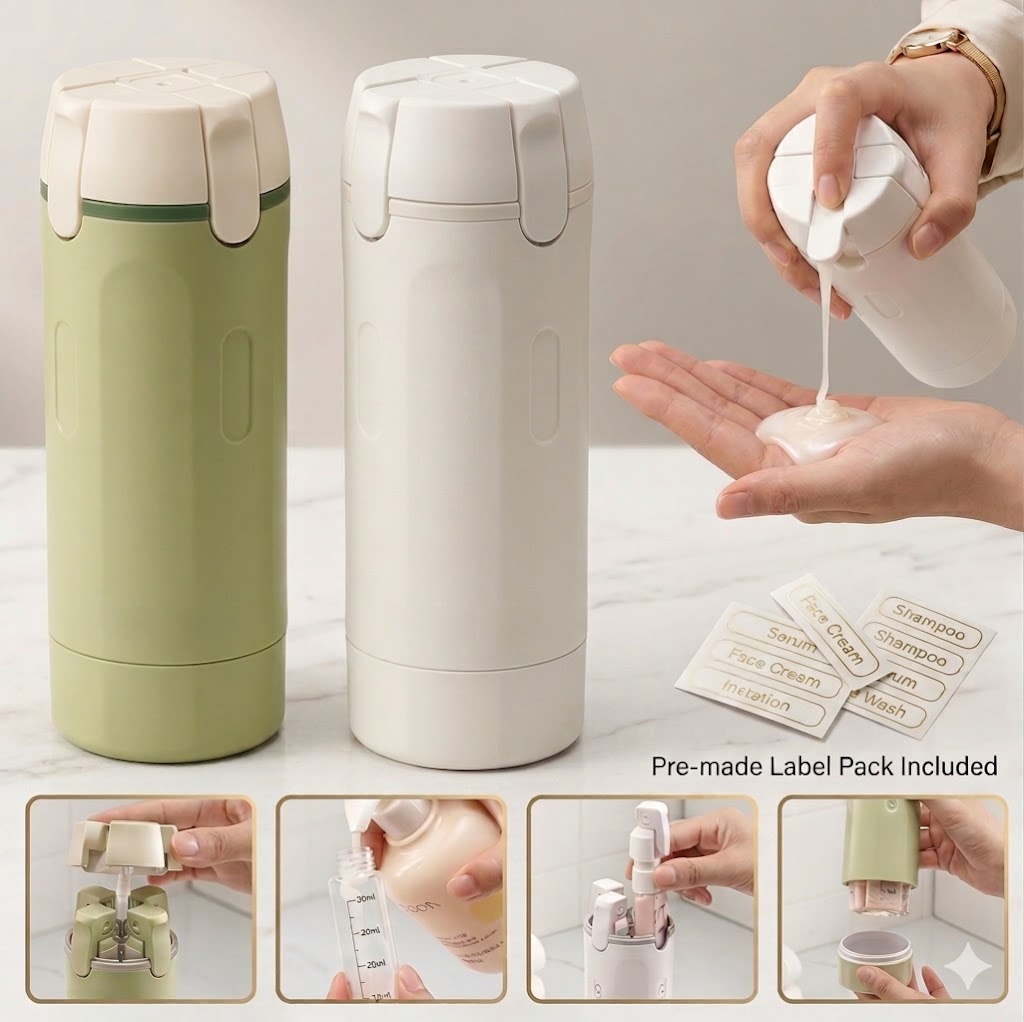 Velahome 4-in-1 Travel Dispenser